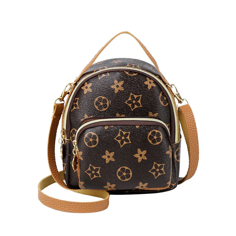 ChicNomade - Sac à dos rétro à carreaux avec impression florale – Image 5