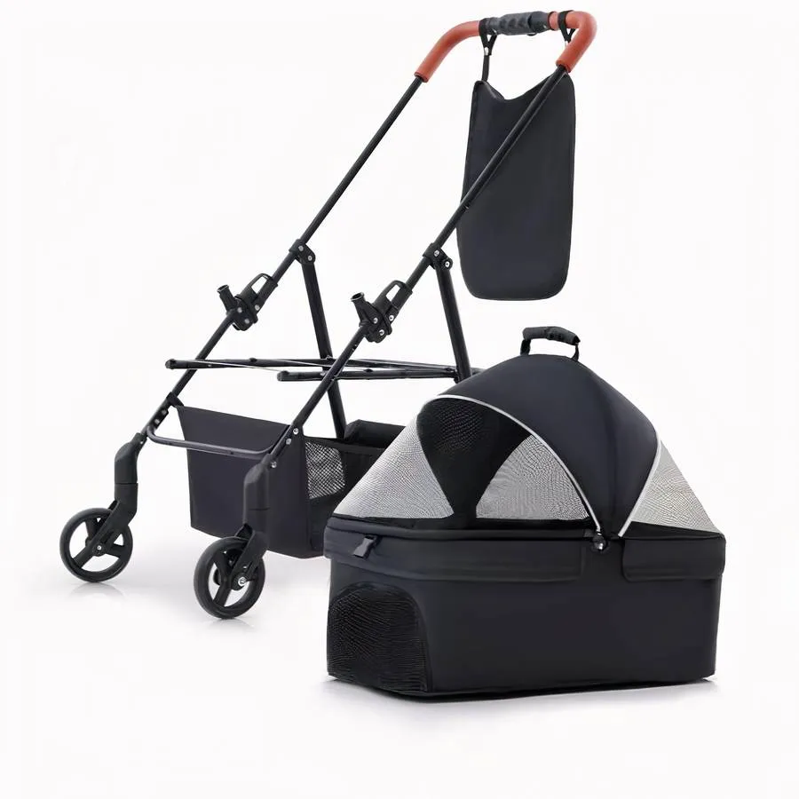 Poussette pour chien avec panier détachable – Image 2