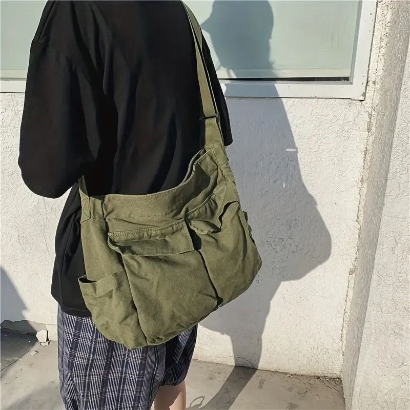 Sac à main Vintage Élégant pour Femmes - Sac à bandoulière en Toile à Grande Capacité – Image 2
