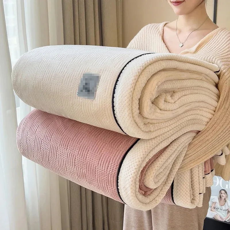 VeloursCorail - Couverture Flanelle en Fausse Fourrure pour Lit – Douceur et Confort pour la Maison – Image 3