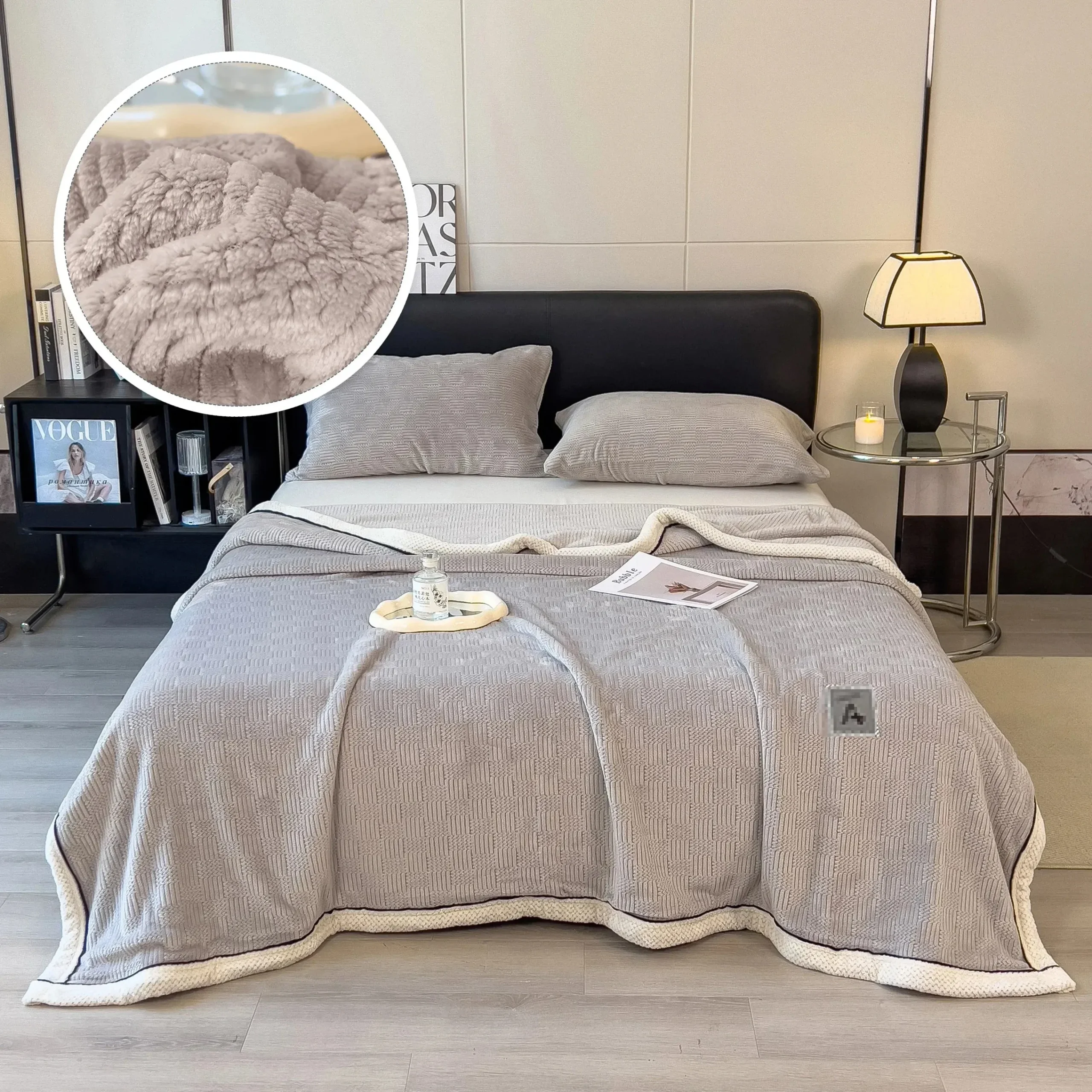 VeloursCorail - Couverture Flanelle en Fausse Fourrure pour Lit – Douceur et Confort pour la Maison – Image 6